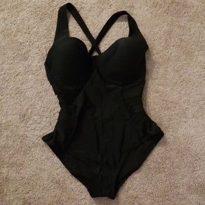 Adore Me Black One Piece Swimsuit